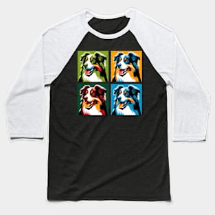 Australian Shepherd Pop Art - Dog Lover Gifts Baseball T-Shirt